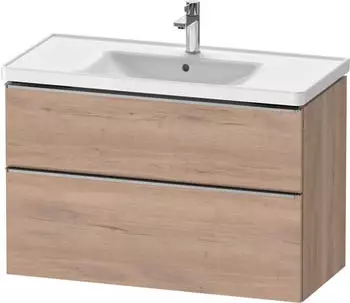 Duravit D-Neo mit 2 Ausz&uuml;gen Griff Edelstahl Geb&uuml;rstet 984 x 625 x 452 mm Eiche Marmoriert Matt DE4356070550000