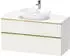 Duravit D-Neo Konsolenwaschtischunterschrank mit 2 Auszügen Griff Gold Poliert 1200 x 644 x 550 mm Weiß Hochglanz DE4969034220000