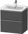 Duravit D-Neo mit 2 Auszügen Griff Edelstahl Gebürstet 634 x 625 x 452 mm Graphit Matt DE4354070490000