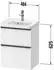 Duravit D-Neo mit 2 Auszügen Griff Gold Poliert 484 x 625 x 372 mm Eiche Natur Matt DE4350034300000