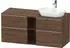 Duravit D-Neo Konsolenwaschtischunterschrank für Becken rechts mit 4 Auszügen und 2 Fächern Griff Edelstahl Gebürstet 1400 x 644 x... DE4970R70210000