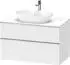 Duravit D-Neo Konsolenwaschtischunterschrank mit 2 Auszügen Griff Chrom Hochglanz 1000 x 644 x 550 mm Weiß Matt DE4968010180000