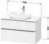Duravit D-Neo Konsolenwaschtischunterschrank mit 2 Auszügen Griff Gold Poliert 1000 x 644 x 550 mm Graphit Matt DE4968034490000