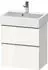 Duravit D-Neo mit 2 Auszügen Griff Chrom Hochglanz 584 x 625 x 372 mm Weiß Hochglanz DE4329010220000