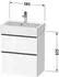 Duravit D-Neo mit 2 Auszügen Griff Chrom Hochglanz 584 x 625 x 372 mm Weiß Hochglanz DE4329010220000