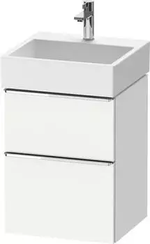 Duravit D-Neo mit 2 Ausz&uuml;gen Griff Chrom Hochglanz 484 x 625 x 442 mm Wei&szlig; Matt DE4370010180000