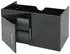 MCW D16 Waschbeckenunterschrank Hochglanz 90cm, 2 Türen, schwarz (MCW-D16)