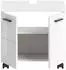 xonox.home Nova Waschbeckenunterschrank 2 Türen weiß Hochglanz 60x58x30cm