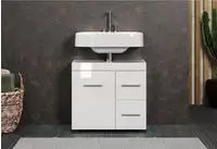 welltime Waschbeckenunterschrank "Avena" 1 Stk. tlg. Badezimmerschrank mit T&uuml;r...