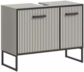 xonox.home Bagno Waschbeckenunterschrank 2 T&uuml;ren Kaschmir Nachbildung 80x63x36cm (X7BL5705)
