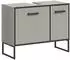 xonox.home Bagno Waschbeckenunterschrank 2 Türen Kaschmir Nachbildung 80x63x36cm (X7BL5705)
