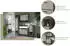 xonox.home Bagno Waschbeckenunterschrank 2 Türen Kaschmir Nachbildung 80x63x36cm (X7BL5705)