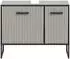 xonox.home Bagno Waschbeckenunterschrank 2 Türen Kaschmir Nachbildung 80x63x36cm (X7BL5705)