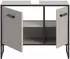 xonox.home Bagno Waschbeckenunterschrank 2 Türen Kaschmir Nachbildung 80x63x36cm (X7BL5705)