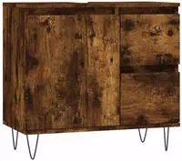 vidaXL Badschrank R&auml;uchereiche 65x33x60 cm Holzwerkstoff