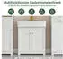 SoBuy Waschbeckenunterschrank mit verstellbaren Regalböden, MDF, Weiß, 60x60x30cm (BZR18-W)