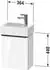 Duravit D-Neo Waschtischunterschrank mit 1 Tür Anschlag links Griff Gold Poliert 364 x 440 x 222 mm - Eiche Marmoriert Matt - DE4218L34550000