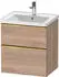 Duravit D-Neo Waschtischunterschrank mit 2 Auszügen Griff Gold Poliert 584 x 625 x 452 mm - Eiche Marmoriert Matt - DE4359034550000