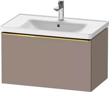Duravit D-Neo Waschtischunterschrank mit 1 Auszug Griff Gold Poliert 784 x 440 x 452 mm - Basalt Matt - DE4255034430000