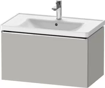 Duravit D-Neo Waschtischunterschrank mit 1 Auszug Griff Chrom Hochglanz 784 x 440 x 452 mm - Betongrau Matt - DE4255010070000