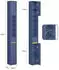 SoBuy Hochschrank 6 Einlegeböden 1 Schublade Blau 20x180x20cm (BZR34-II-B)