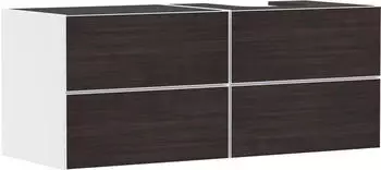 Hansgrohe Xevolos E 137 x 55.5 x 55 cm with 4 drawers right-hand, matt white, dark oak (54239730)
