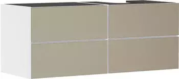 Hansgrohe Xevolos E 137 x 55.5 x 55 cm with 4 drawers right-hand, matt white, bronze frame (54239390)