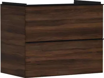 Hansgrohe Xelu Q 78 x 60.5 x 47.5 cm with 2 drawers dark walnut, matt black (54030670)