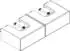 Hansgrohe Xevolos E 137 x 55 x 27.5 cm, 2 drawers sand beige matt, bronze frame (54317390)
