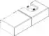 Hansgrohe Xevolos E 137 x 55 x 27.5 cm right-hand, 2 drawers sand beige matt, bronze frame (54323390)