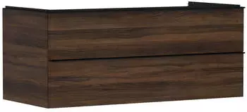 Hansgrohe Xelu Q 118 x 48.5 x 55 cm with 2 drawers dark walnut, matt black (54085670)