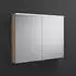 Burgbad Eqio Spiegelschrank mit horizontaler LED Beleuchtung Eiche Dekor Cashmere (SPGS100-F3180-B0001-D)