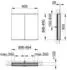 KEUCO Royal Modular 2.0 Spiegelschrank beleuchtet Wandeinbau Aluminium (800210091000300)