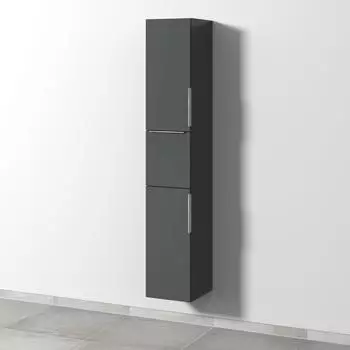 Sanipa 3way Hochschrank 2 Türen, 1 Schublade, Anschlag links, Anthrazit matt (UM10022)
