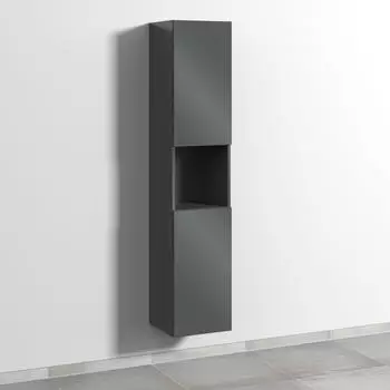 Sanipa 3way Hochschrank 2 Türen, 1 offenes Fach, Anschlag rechts, Anthrazit Glanz (SF11579)