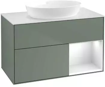 Villeroy & Boch Finion Waschtischunterschrank mit Regal rechts, 1000x603mm (F661GFHJ)