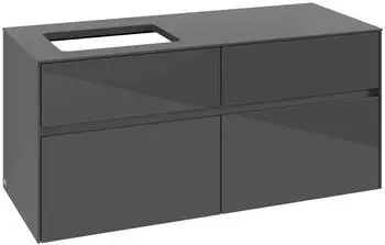 Villeroy & Boch Collaro Waschtischunterschrank 1200x548x500mm Glossy Grey (C11300FP)