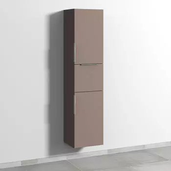 Sanipa 3way Hochschrank 2 Türen, 1 Auszug, Anschlag rechts, Taupe Matt (UP1051T)