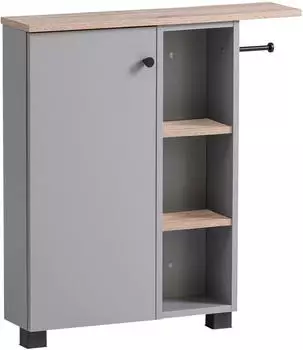 Schildmeyer Lugo Unterschrank Bad 70,7x76,8x17cm Platingrau/Wildeiche (157452)