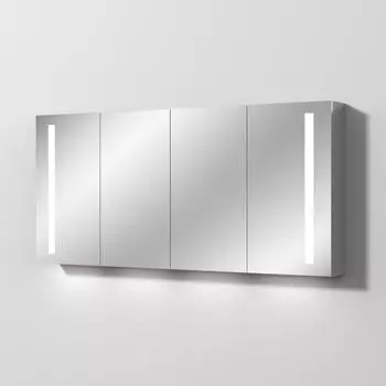 Sanipa ALEX Spiegelschrank Aluminium 1600mm LED-Beleuchtung (AU3206L)