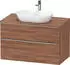 Duravit D-Neo Konsolenwaschtischunterschrank mit 2 Auszügen Griff Edelstahl Gebürstet 1000 x 644 x 550 mm Nussbaum Matt DE4968070790000