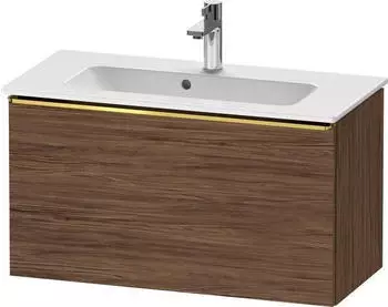 Duravit D-Neo mit 1 Auszug Griff Gold Poliert 810 x 440 x 372 mm Nussbaum dunkel Matt DE4269034210000