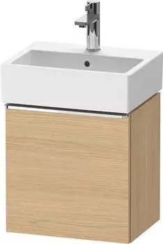 Duravit D-Neo mit 1 T&uuml;r Anschlag links Griff Chrom Hochglanz 434 x 440 x 322 mm Eiche Natur Matt DE4217L10300000