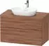 Duravit D-Neo Konsolenwaschtischunterschrank mit 2 Auszügen Griff Bronze Gebürstet 1000 x 644 x 550 mm Nussbaum Matt DE4968004790000