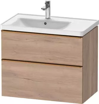 Duravit D-Neo f&uuml;r 236980 mit 2 Ausz&uuml;gen Griff Bronze Geb&uuml;rstet 784 x 625 x 452 mm Eiche Marmoriert Matt DE4357004550000