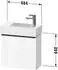 Duravit D-Neo mit 1 Tür Anschlag rechts Griff Gold Poliert 484 x 440 x 222 mm Nussbaum Natur Matt DE4219R34790000