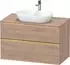 Duravit D-Neo Konsolenwaschtischunterschrank mit 2 Auszügen Griff Gold Poliert 1000 x 644 x 550 mm Eiche Marmoriert Matt DE4968034550000