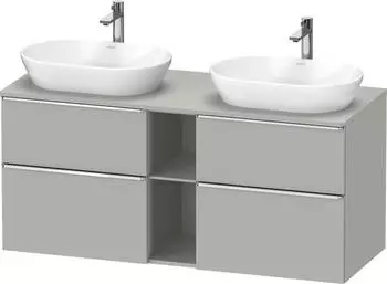Duravit D-Neo Konsolenwaschtischunterschrank f&uuml;r 2 Becken mit 4 Ausz&uuml;gen und 2 F&auml;chern Griff Chrom Hochglanz 1400 x 644 x 550 mm -... DE4970B10070000