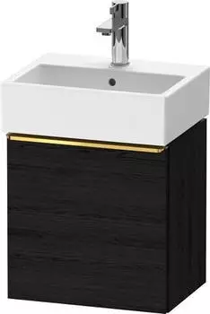 Duravit D-Neo mit 1 T&uuml;r Anschlag rechts Griff Gold Poliert 434 x 440 x 322 mm Eiche Schwarz Matt DE4217R34160000