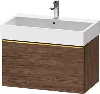 Duravit D-Neo mit 1 Auszug Griff Gold Poliert 784 x 440 x 442 mm Nussbaum dunkel Matt DE4273034210000